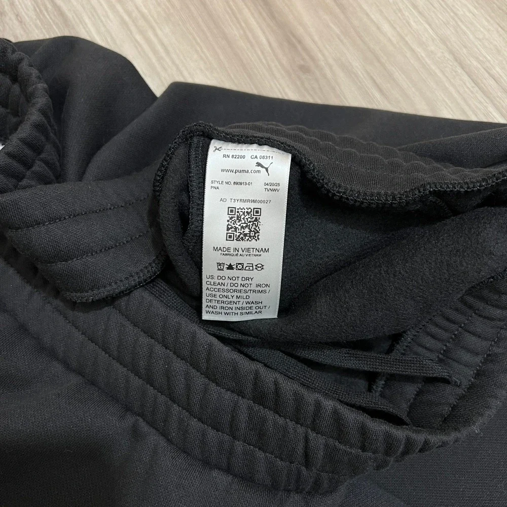 Puma Women's Plus Size 3X Essentials High Waisted Fleece Sweatpants Black